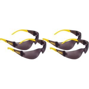 imageDEWALT DPG542C Protector Protective Eyewear  ANSI Z871 Impact Rated  Lightweight UniversalFit Frame  Flexible Rubber Temples  Smoke Lens  1 PairClear