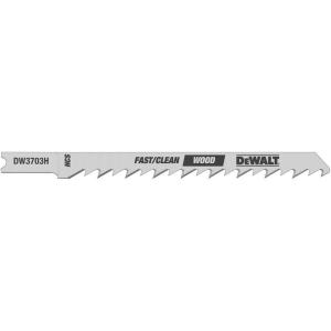 imageDEWALT DW3703H2 4Inch 6TPI Fast Clean High UShank Woodcutting Jig Saw Blade 2Pack2Pack