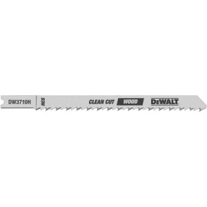 imageDEWALT DW37105 4Inch 10 TPI Fine Finish Wood Cut Cobalt Alloy Steel UShank Jig Saw Blade 5Pack