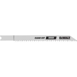 imageDEWALT DW3710H 4Inch 10 TPI Fine Smooth HCS UShank Woodcutting Jig Saw Blade 5Pack2Pack