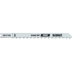 imageDEWALT DW3710H 4Inch 10 TPI Fine Smooth HCS UShank Woodcutting Jig Saw Blade 5Pack5Pack