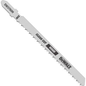 imageDEWALT DW37605 4Inch 10TPI Fine Finish Wood Cut TShank Jig Saw Blade 5PackOne Size