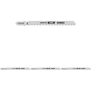 imageDEWALT DW37605 4Inch 10TPI Fine Finish Wood Cut TShank Jig Saw Blade 5PackPack of 4