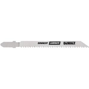 imageDEWALT DW3762H2 4Inch 10TPI Laminate Down Cutting HSC TShank Jig Saw Blade 2Pack4Inch  10 TPI  2Pk