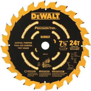 imageDEWALT DW7116PT DEWALT DW7116PT 60T Precision Trim Miter Saw Blade 714quot24Tooth