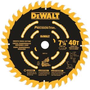 imageDEWALT DW7116PT DEWALT DW7116PT 60T Precision Trim Miter Saw Blade 714quot40Tooth