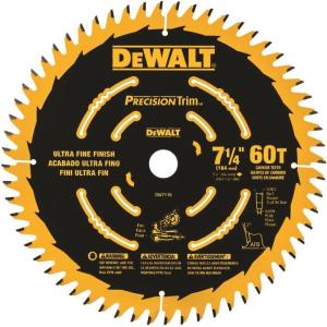 imageDEWALT DW7116PT DEWALT DW7116PT 60T Precision Trim Miter Saw Blade 714quot60Tooth