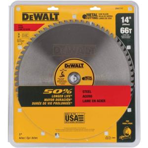 imageDEWALT DWA7737 60 Teeth Heavy Gauge Ferrous Metal Cutting 1Inch Arbor 12Inch66Tooth
