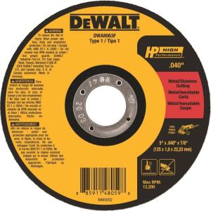 imageDEWALT DWA8063F T1 HP Fast CutOff Wheel 5quot x 0040quot x 78quot5 x 0040 x 78