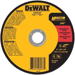 imageDEWALT DWA8063F T1 HP Fast CutOff Wheel 5quot x 0040quot x 78quot6 x 0040 x 78