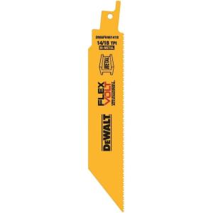 imageDEWALT DWAFV481418 FLEXVOLT 1418 TPI Metal Recip Saw Blade 5 Pack 8quot8