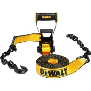 imageDEWALT DXBC10000J6PK BlackYellow 2quot x 27 Ratchet Tie Down Straps with Double JHooks  HeavyDuty Cargo Hauling 10000 lb Break Strength 6 Pack2 x 30