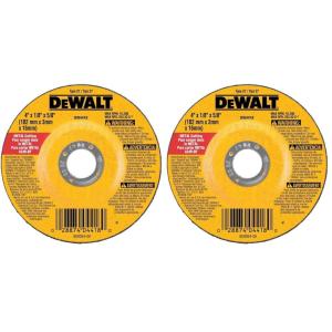 imageDEWALT General Purpose Metal Cutting Wheel 4quot x 18quot x 58quot DW44181 Count Pack of 2