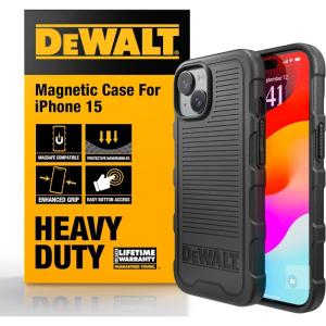 imageDEWALT Heavy Duty Strong Magnetic for iPhone 14 Pro Max Case Fits MagSafe Drop Resistant Impact Protective Back Cover Shockproof Slim Fit for iPhone 14 Pro Max Phone Case Matte BlackiPhone 15
