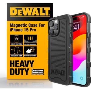 imageDEWALT Heavy Duty Strong Magnetic for iPhone 14 Pro Max Case Fits MagSafe Drop Resistant Impact Protective Back Cover Shockproof Slim Fit for iPhone 14 Pro Max Phone Case Matte BlackiPhone 15 Pro