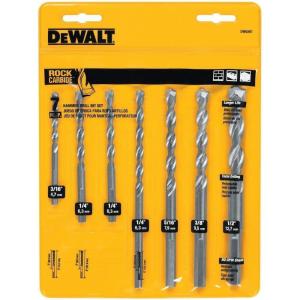 imageDEWALT Masonry Drill Bit Set Percussion Concrete ampamp Block 7Piece DW5207