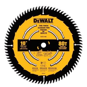 imageDEWALT Table Saw Blade 10 inch 80 Tooth Fine Finish Ultra Sharp Carbide DWA11080NEW Saw Blade  10 In  80 T