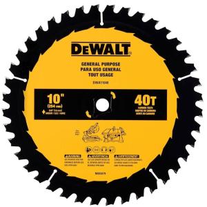 imageDEWALT Table Saw Blade 10quot 40 Tooth with Fine Finish Ultra Sharp Carbide DWA11040NEW Saw Blade  10 In  40 T