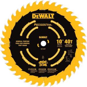 imageDEWALT Table Saw Blade 10quot 40 Tooth with Fine Finish Ultra Sharp Carbide DWA11040Saw Blade  10 In  40 T