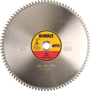 imageDeWalt DWA7745 14quot 90T Light Gauge Ferrous Metal Cutting Carbide Steel Saw Blade90Tooth