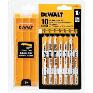 imageDewalt 10Piece Assorted UShank Jig Saw Blade Set with Case Silver DW3744C