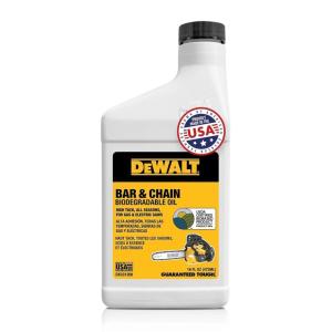 imageDEWALT  Biodegradable Bar ampamp Chain Oil  Green EcoFriendly NonToxic Professional Bar ampamp Chainsaw Lubricant  Ultraclean AllSeason Oil for Gas Electric Saw and Pole Saw 16 oz