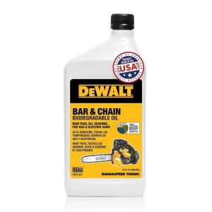 imageDEWALT Biodegradable Chainsaw Oil  High Performance Non Toxic Professional Lubricant  Green EcoFriendly Ultraclean All Season Bar ampamp Chain Lube 32 oz32 oz