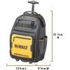 imageDEWALT Tool Bag Water Resistant Hard Bottom 16inch Professional Tool Tote DWST560103Backpack on Wheels