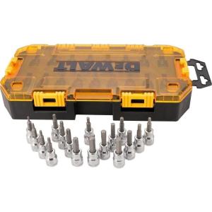 imageDEWALT Drive Bit Socket Set 38quot Drive SAEMetric 17Piece DWMT73806Socket set  17pc
