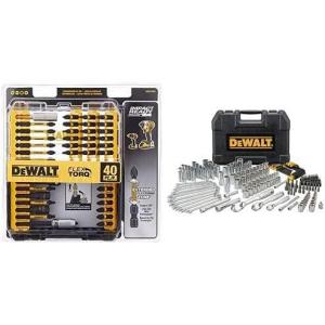 imageDEWALT Mechanics Tool Set 14quot ampamp 38quot ampamp 12quot Drive SAEMetric 205piece DWMT81534205 pc