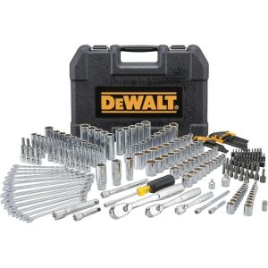 imageDEWALT Mechanics Tool Set 14quot ampamp 38quot ampamp 12quot Drive SAEMetric 205piece DWMT81534247 pc