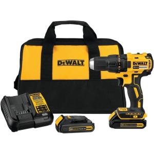 imageDEWALT 20V MAX Cordless DrillDriver Kit with Battery and Charger Included DCD777C2Brushless DrillDriver Combo Kit