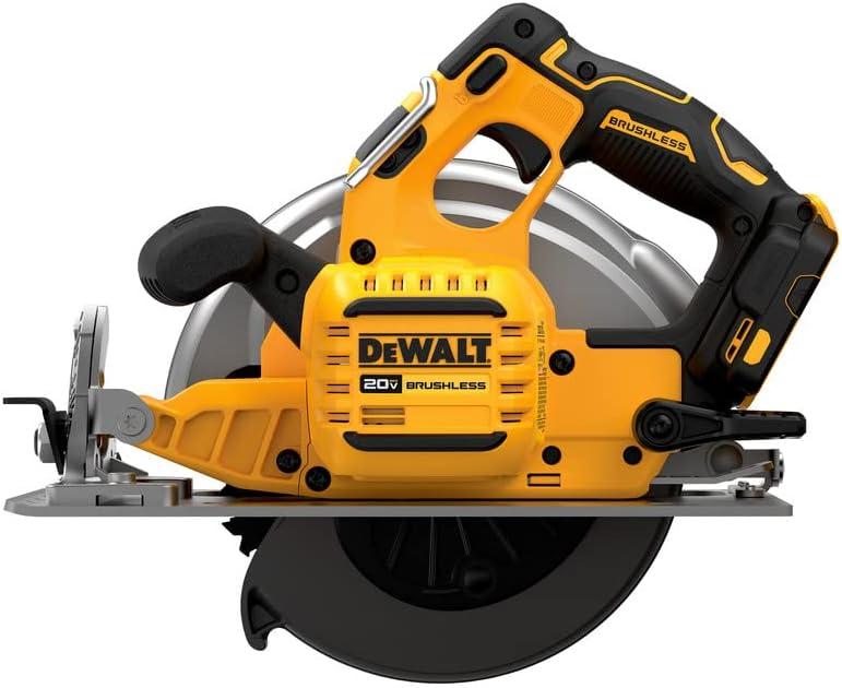 imageDEWALT DCS573B 20V MAX 714 in Brushless Cordless Circular Saw with FLEXVOLT ADVANTAGE Tool Only
