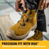 imageDEWALT Richardson Mens BOA Fit System Nubuck Leather Water Resistant Wide Fit Steel Toe Safety Work BootClay