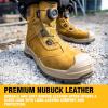 imageDEWALT Richardson Mens BOA Fit System Nubuck Leather Water Resistant Wide Fit Steel Toe Safety Work BootClay