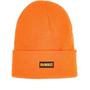 imageDEWALT Mens Hawthorne 13quot Made in USA BeanieBlaze Orange