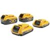 imageDEWALT 20V MAX Lithium Ion Battery 2 Ah and 4 Ah 4Pack Fuel Gauge LED Charge Indicators DCB32444 Count Pack of 1