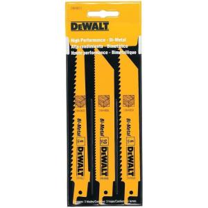 imageDEWALT Reciprocating Saw Blades Woodcutting Set 3Piece DW4853 Yellow