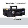 imageDEWALT TSTAK II Tool Box Flat Top Tool Storage Case Organizer Box Holds Up To 66 lbs Flexible Platforms for Stacking 13 Inch DWST178071 Count Pack of 1