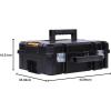 imageDEWALT TSTAK II Tool Box Flat Top Tool Storage Case Organizer Box Holds Up To 66 lbs Flexible Platforms for Stacking 13 Inch DWST178071 Count Pack of 1