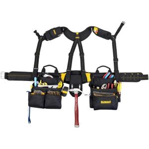 imageDEWALT DG5617 20Pocket Pro Framers Combo Apron Tool Belt and Yokestyle Suspenders BlackBlack
