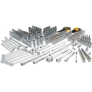 imageDEWALT Mechanics Tools Kit and Socket Set 204Piece Dewalt Tool Set  14quot ampamp 38quot ampamp 12quot Drive Metric SAE Deep and Shallow Sockets 38quot Hex Bits Torx Bits Spark Plugs Wrenches DWMT72165204 PC