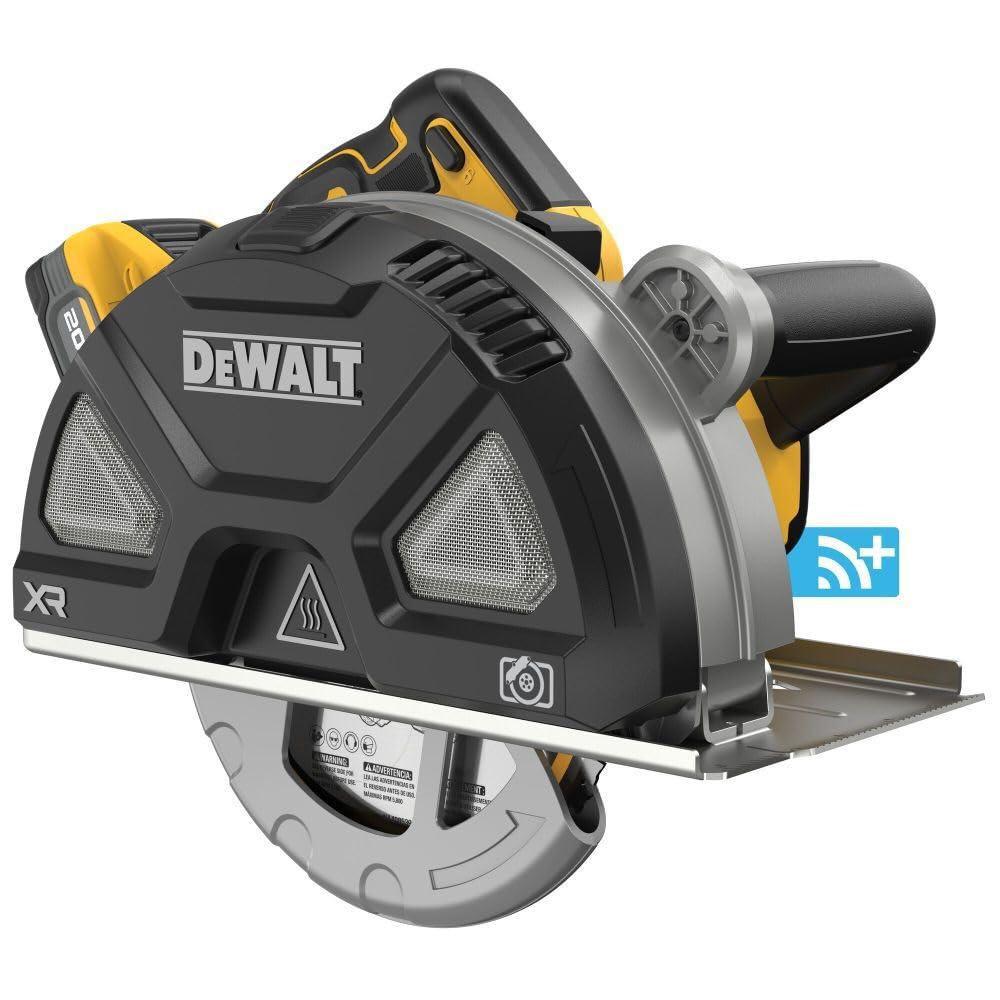 imageDEWALT 20V MAX XR 714 Inch Metal Cutting Circular Saw Kit with Circular Saw Blade Battery and Charger Included DCS383H1