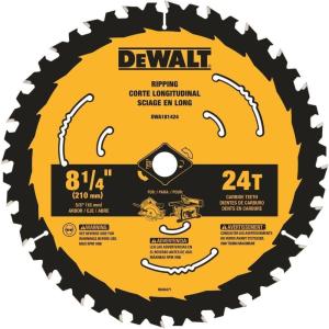 imageDEWALT Circular Saw Blade 8 14 Inch 24 Tooth Framing DW3182New