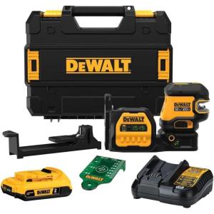imageDEWALT 20V12V MAX Laser Level Cross Line Laser and 5 Spot Laser Green Bare Tool Only DCLE34520GBLaser Kit