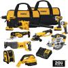 imageDEWALT 20V MAX Power Tool Combo Kit 10 Tool Cordless Power Tool Set 2 Batteries Charger and 2 Bags Included Dewalt Brushless Combo Kit DCK1021D210Tool Combo Kit Only