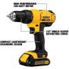 imageDEWALT 20V MAX Power Tool Combo Kit 4Tool Cordless Power Tool Set with 2 Batteries and Charger DCK444C2Drill Combo Kit