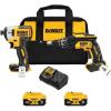 imageDEWALT 20V MAX Cordless Screw Gun and Cutout Kit with 2 POWERSTAK Batteries and Charger Included DCK265E2Kit with 20V Max 50AH Batteries