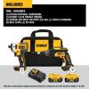 imageDEWALT 20V MAX Cordless Screw Gun and Cutout Kit with 2 POWERSTAK Batteries and Charger Included DCK265E2Kit with 20V Max 50AH Batteries