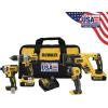 imageDEWALT 20V MAX XR Cordless Drill Combo Kit 4Tool DCK494P2Combo Kit